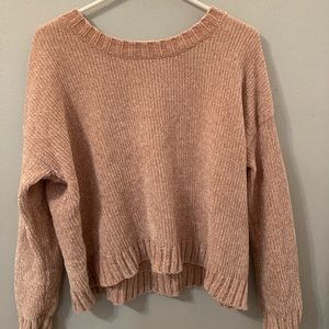 light pink aerie chenille sweater